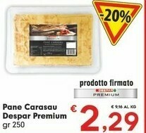 Despar Despar - Pane Carasau 250 G(ml) offerta