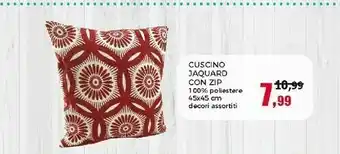 Happy Casa Happy Casa Cuscino Jaquard Con Zip offerta