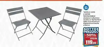 Happy Casa Happy Casa Tavolo Con 2 Sedie Richiudibile offerta