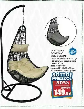 Happy Casa Happy Casa Poltrona Dondolo Con Cuscini offerta
