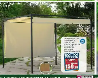 Happy Casa Happy Casa Gazebo Percola Orientabile Tessuto In Poliestere offerta