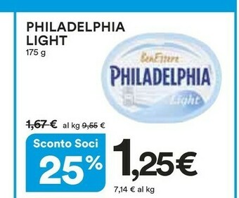 Ipercoop Philadelphia Formaggio spalmabile offerta