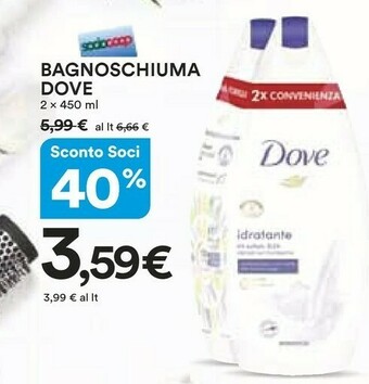 Ipercoop Dove Bagnoschiuma offerta