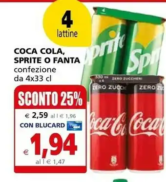 Il Gigante Sprite Coca cola zero offerta