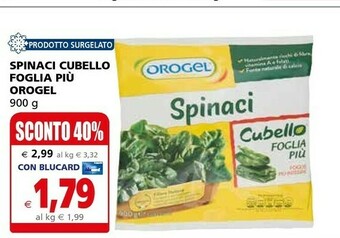 Il Gigante Orogel Spinaci offerta