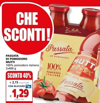 Il Gigante Mutti Passata di pomodoro offerta