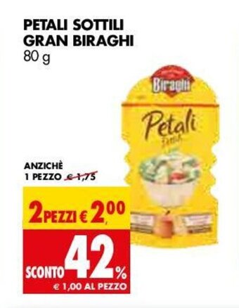 Tigros Gran Biraghi Petali Sottili 80g offerta