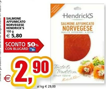 Il Gigante Hendrick's Salmone affumicato offerta