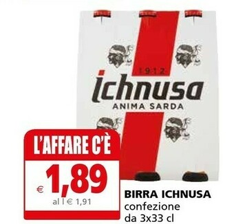 Il Gigante Ichnusa Birra offerta