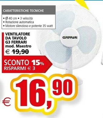 Il Gigante Ferrari Ventilatore offerta