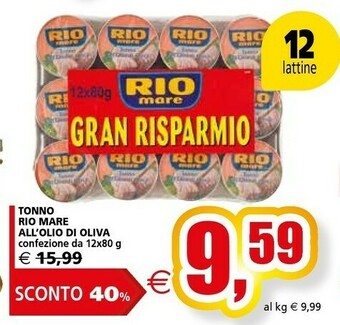 Il Gigante Rio Mare Tonno Rio mare offerta
