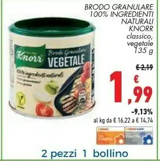 Conad Knorr Brodo Granulare 100% Ingredienti Naturali offerta