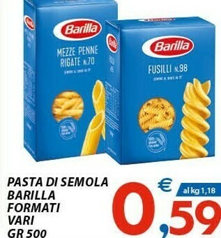Vivo Supermercati Barilla Pasta offerta