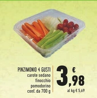 Conad Pinzimonio 4 Gusti Carote, Sedano, Finocchio, Pomodorino offerta