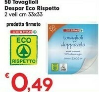 Despar Despar 50 Tovaglioli offerta