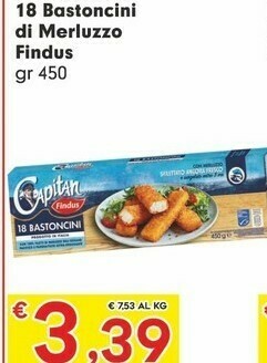 Despar Findus 18 Bastoncini Di Merluzzo offerta