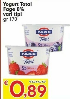 Despar Fage Yogurt Total 0% offerta