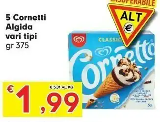 Despar Algida 5 Cornetti offerta