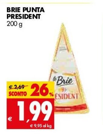 Tigros President Brie Punta 200g offerta
