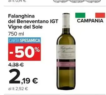 Carrefour Vigne Del Sole Falanghina Del Beneventano Igp offerta