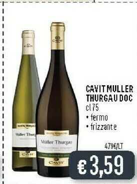 Cavit Spumante Brut Muller Thurgau 750 G(ml)