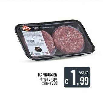 Deco Supermercati Lacis Hamburger Di Suino Nero Skin offerta