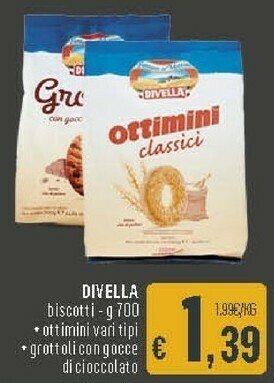 Deco Supermercati Divella Ottimini Biscotti Classici 700 G(ml) offerta