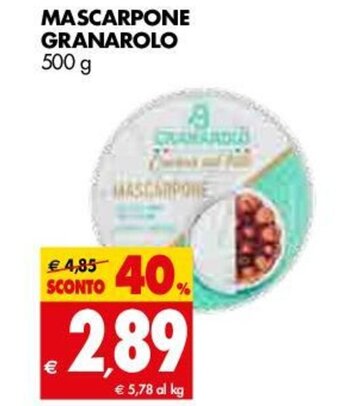 Tigros Granarolo Mascarpone 500g offerta