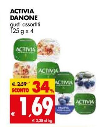 Tigros Danone Activia 125g x 4 offerta