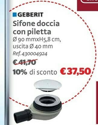 Geberit Sifone Doccia Con Piletta