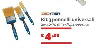 Bricocenter Dexter Kit 3 Pennelli Universali offerta