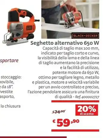 Bricocenter Seghetto alternativo offerta