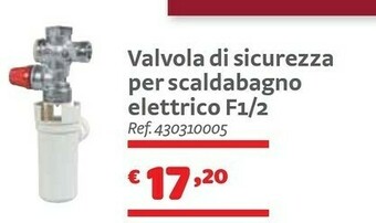 Bricocenter Valvola Di Sicurezza Per Scaldabagno Elettrico F1/2 offerta