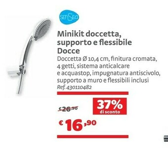 Bricocenter Sensea Minikit Doccetta Supporto E Flessibile Docce offerta
