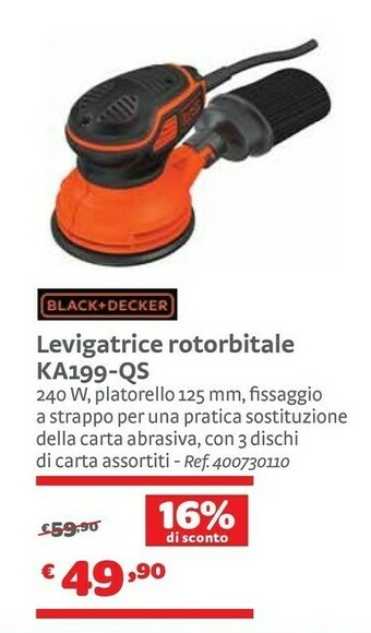 Black & Decker Levigatrice Rotorbitale KA199-QS