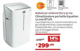 Bricocenter Equation Climatizzatore Portatile 12000 BTU/h offerta