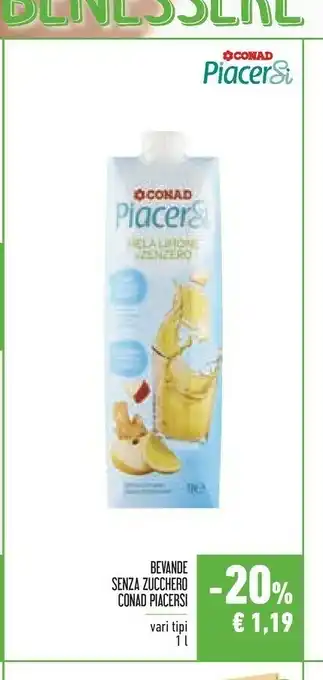 Conad Conad Bevande Senza Zucchero Piacersi offerta