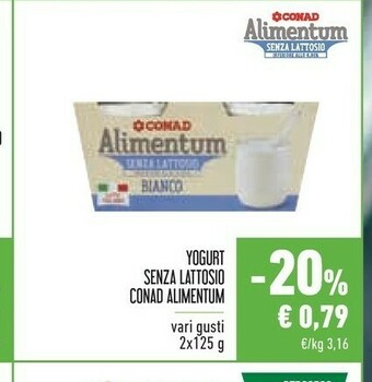 Conad Conad Yogurt Senza Lattosio Alimentum offerta