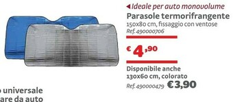 Parasole Termorifrangente