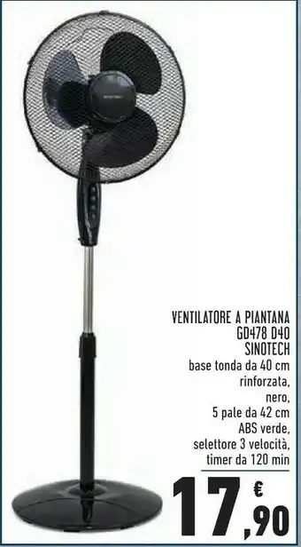 Conad Sinotech Ventilatore A Piantana GD478 D40 offerta