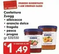 Despar Zuegg Confettura Di Albicocche 320 G(ml) offerta