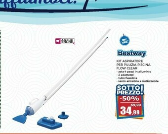 Happy Casa Bestway Kit Aspiratore Per Pulizia Piscina Flow Clear offerta