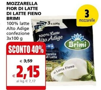 Il Gigante Brimi Mozzarella offerta