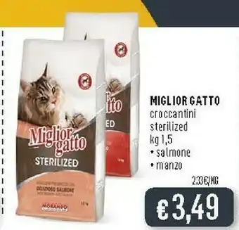Deco Supermercati Morando Miglior Gatto Croccantini Sterilized Salmone/ Manzo offerta