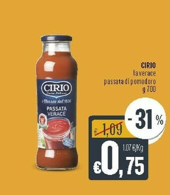 Deco Supermercati Cirio La Verace Passata 700 G(ml) offerta