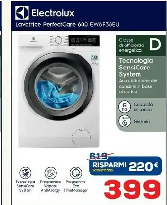 Euronics Electrolux EW6F38EU offerta