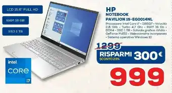 Euronics HP Notebook Pavilion 15 Rg0014nl offerta