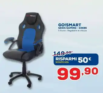 Euronics Go!smart Sedia Gaming 03686 offerta