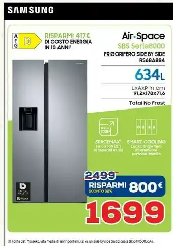 Euronics Samsung RS68A884 offerta
