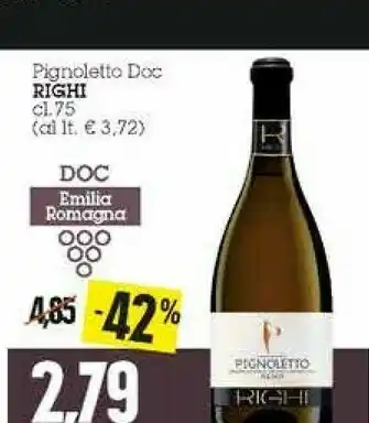 Emi Supermercati Righi Vino Bianco offerta